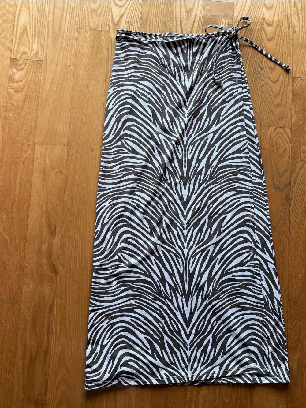 Melissa Odabash Brown White Zebra Print Skirt NWOT